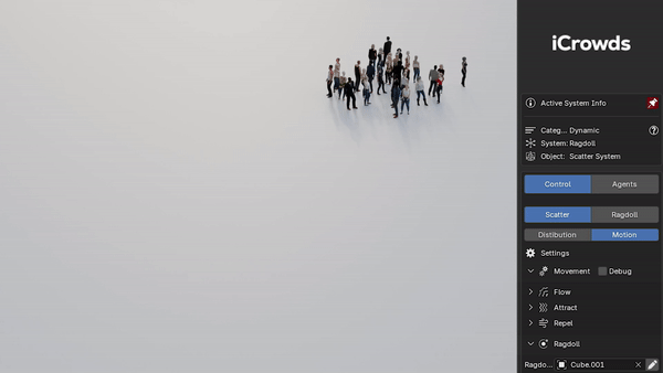Icrowds – Crowd Simulation For Blender